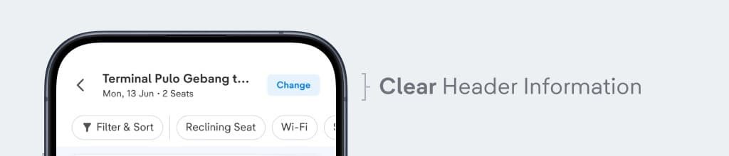 Clear Header Information showing the exact terminal search