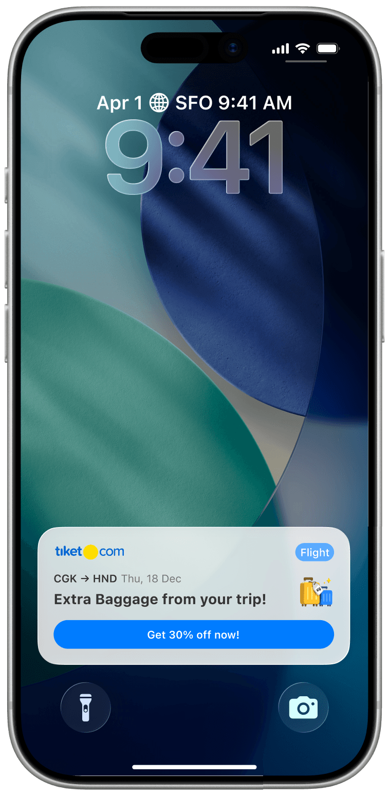 Action Live Activity on the lock screen